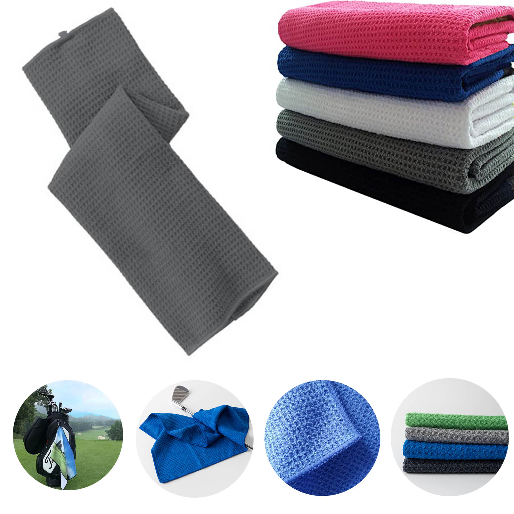 Microfiber Waffle Golf Towel 1