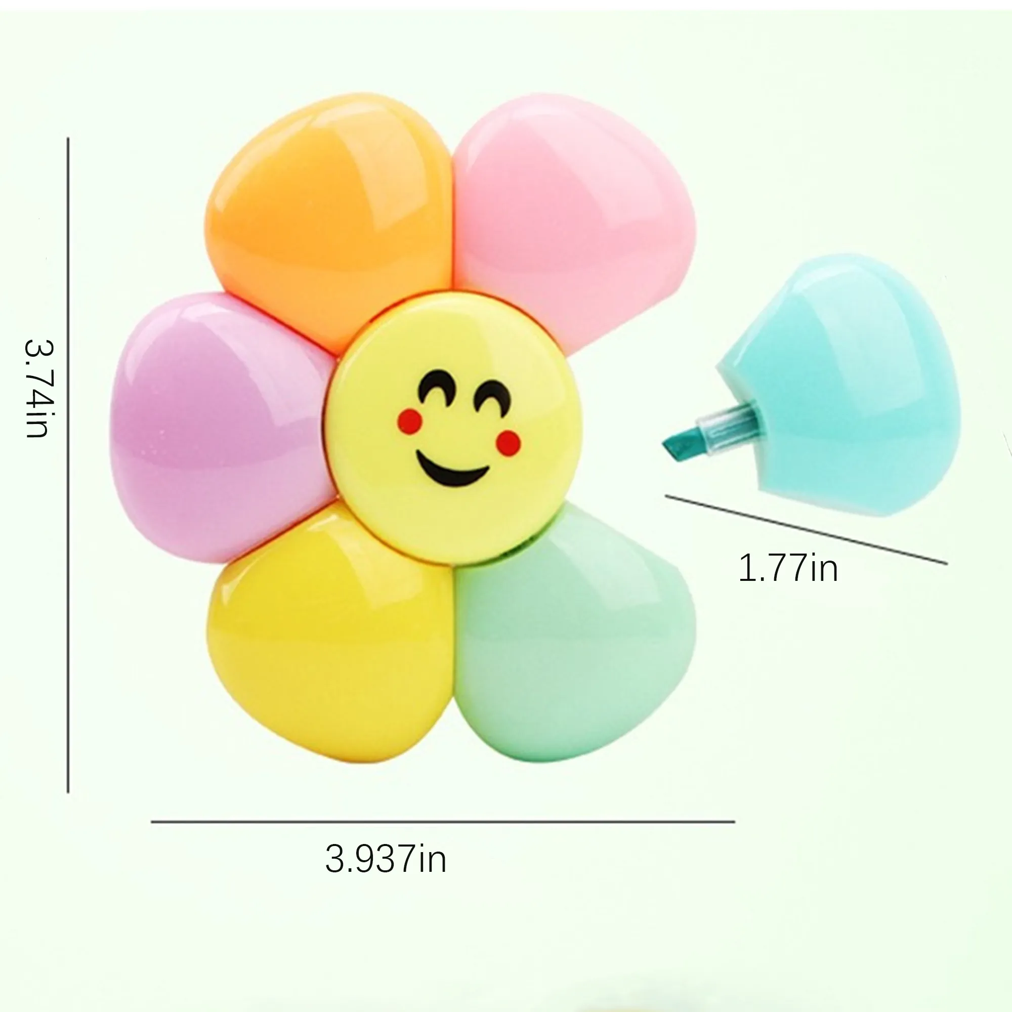 Flower-shaped Watercolor Fluorescent Marker 5