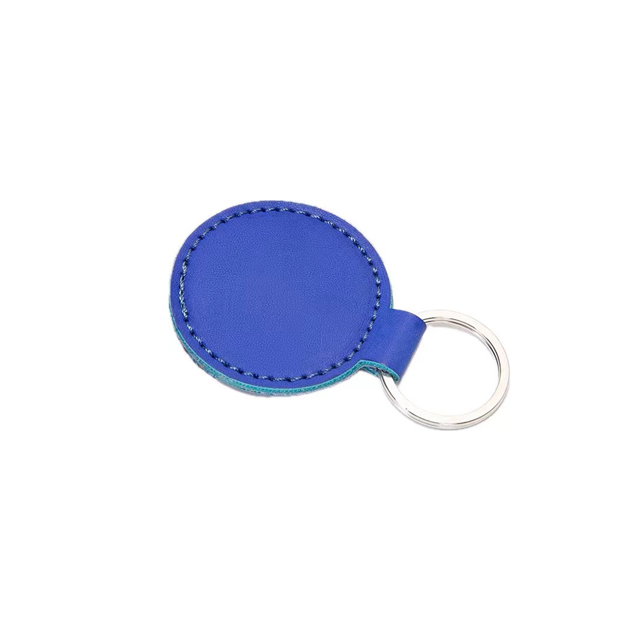 Vegan Leather Round Shaped Keychain 9