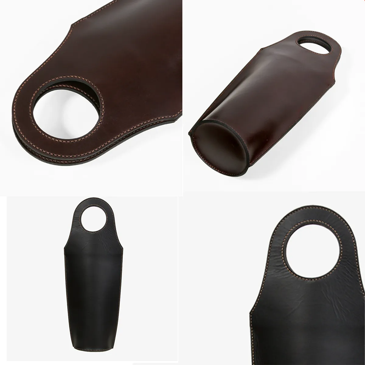 Reusable Leather Wine Tote Carrier Bag All-Over Printing 6