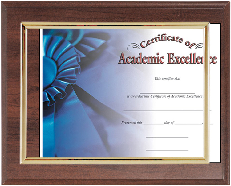 Slide In Certificate Plaque-Cherry