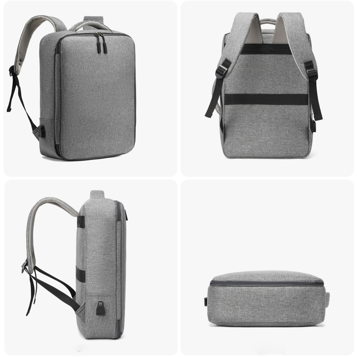 Waterproof Business Backpack Carry on w/ USB Port 6