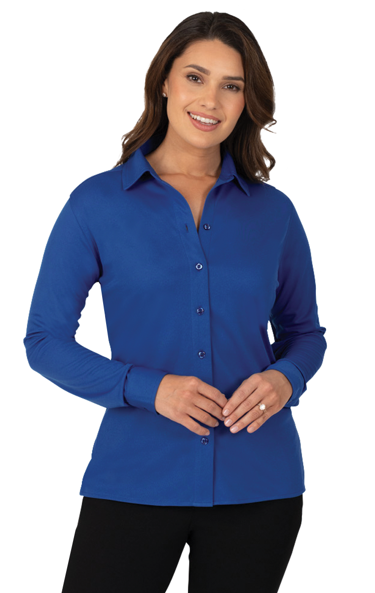 Ladies' Knit Stretch Woven Shirt 2