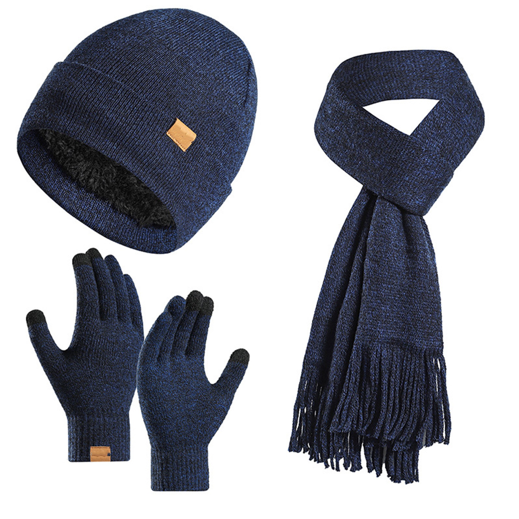 3PC Winter Beanie Scarf Gloves Set 4
