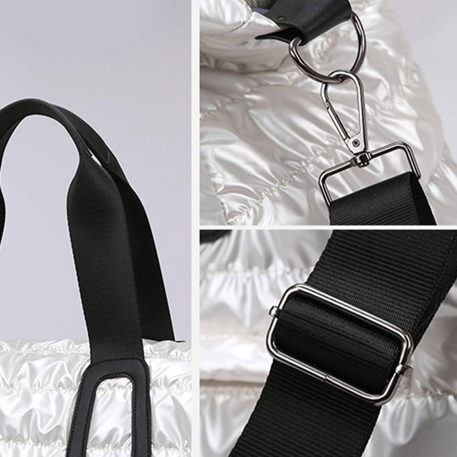 Large Puffer Quilted Tote Bag 9