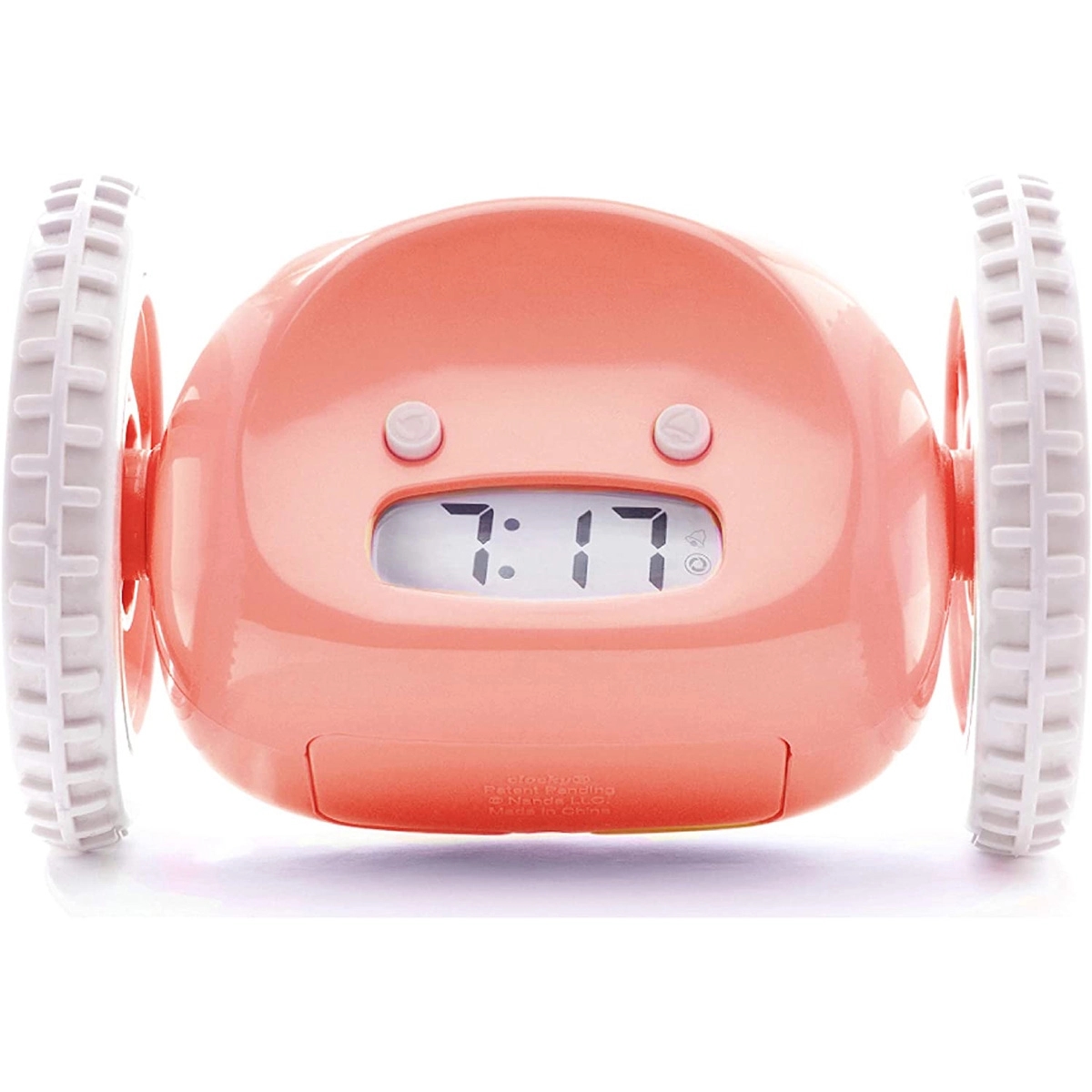 Custom Creative Portable Alarm Clock with Wheels 5