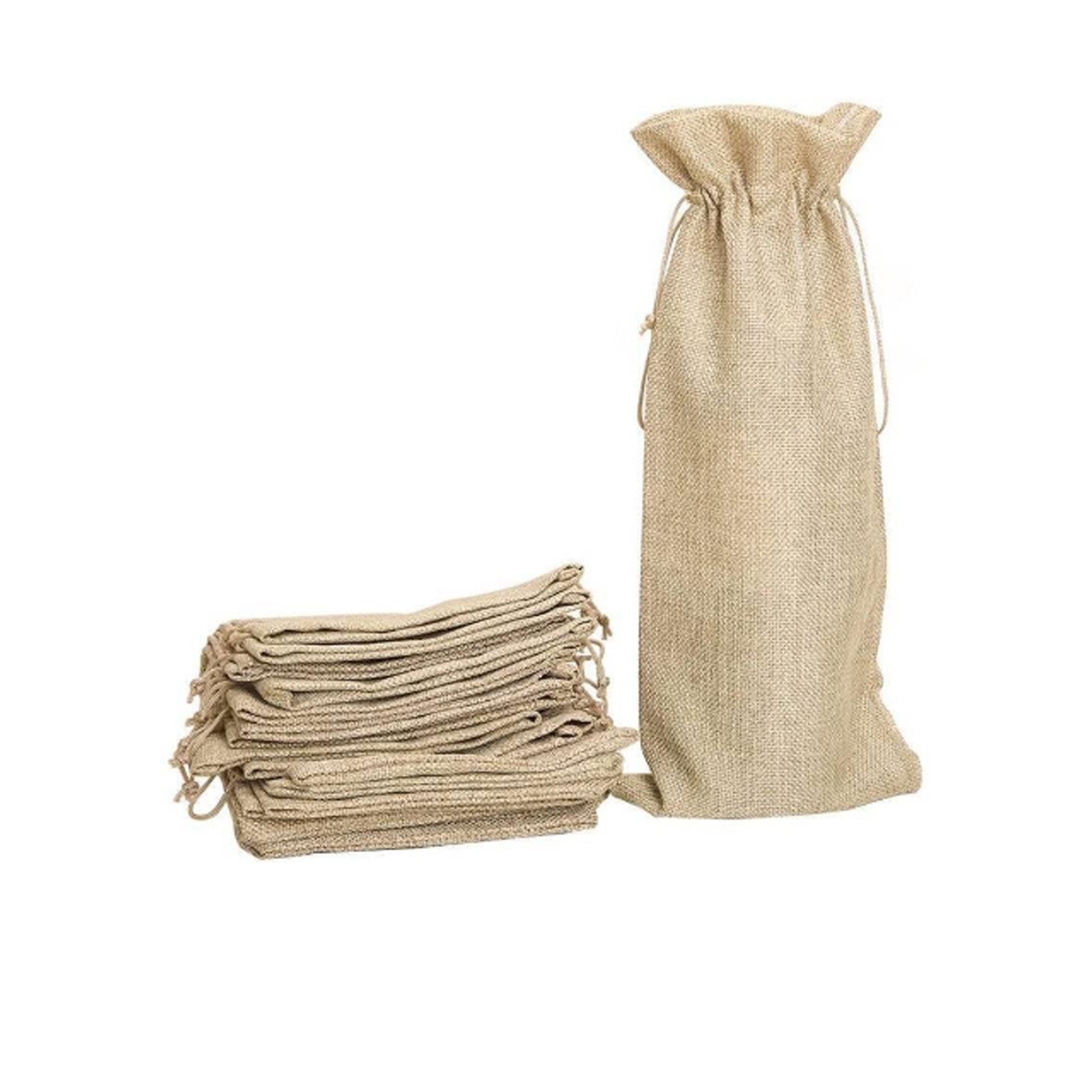 Burlap Linen Wine Bags 2