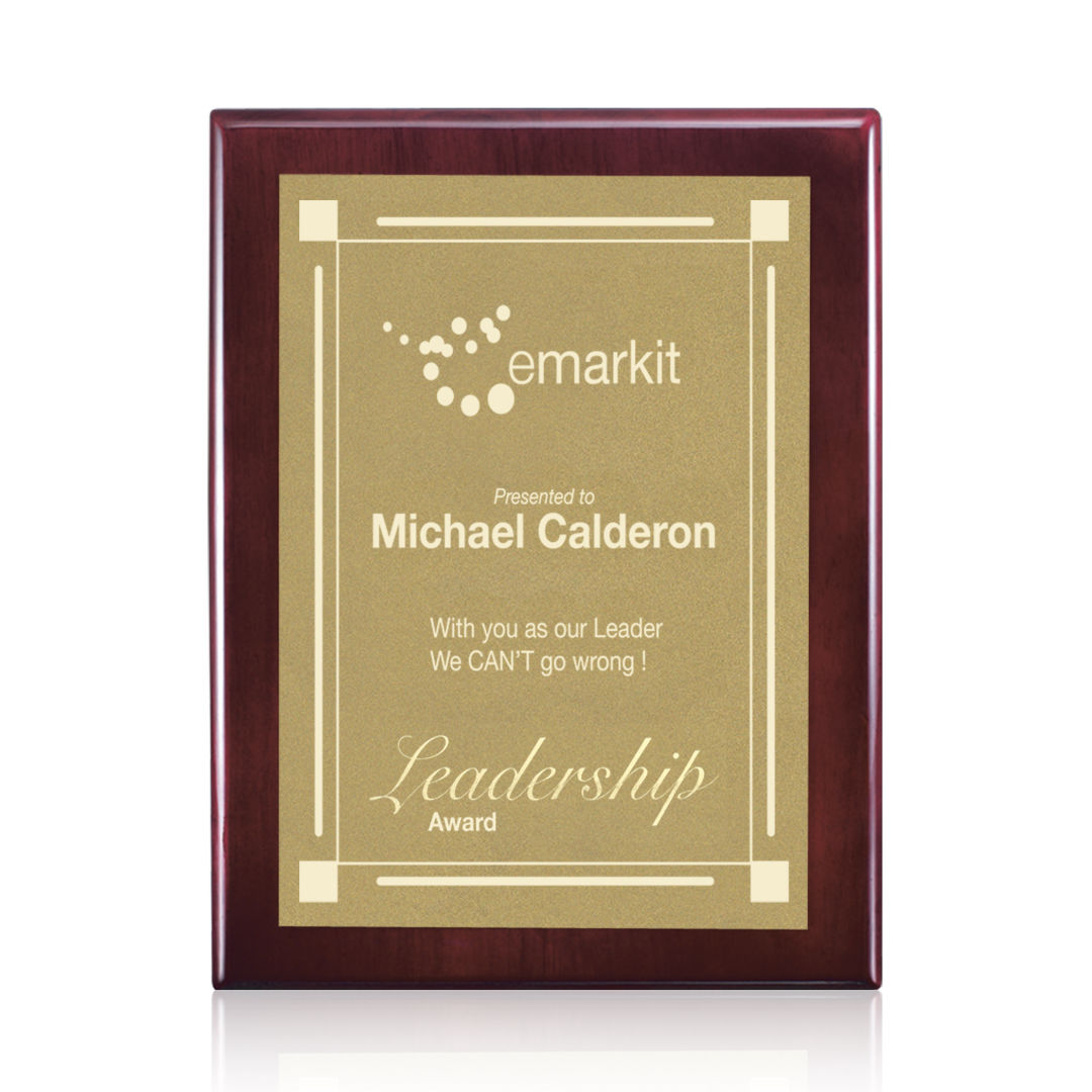 Oakleigh/Warden Plaque - Rosewood Finish 7