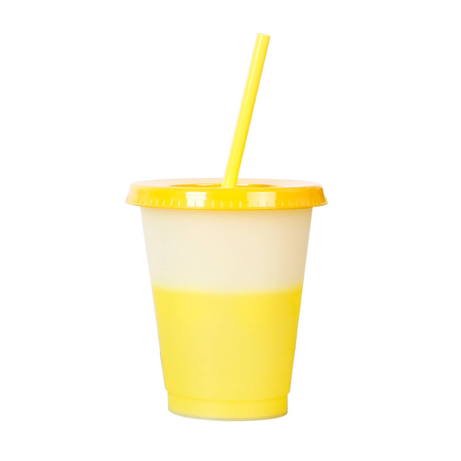 12oz Color Changing Plastic Straw Cup 2