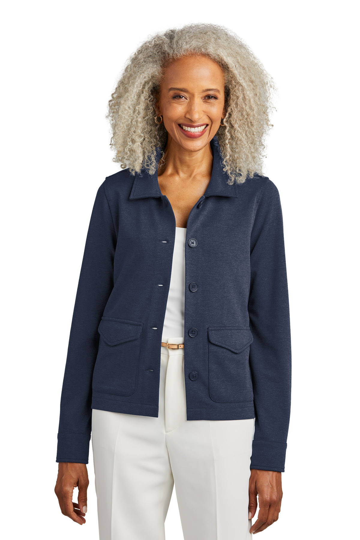 Brooks Brothers Women's Mid-Layer Stretch Button Jacket BB18205 21