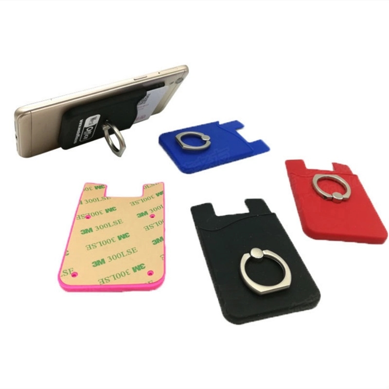2-in-1 Smartphone Wallet with Metal Ring Phone Stand Holder 2