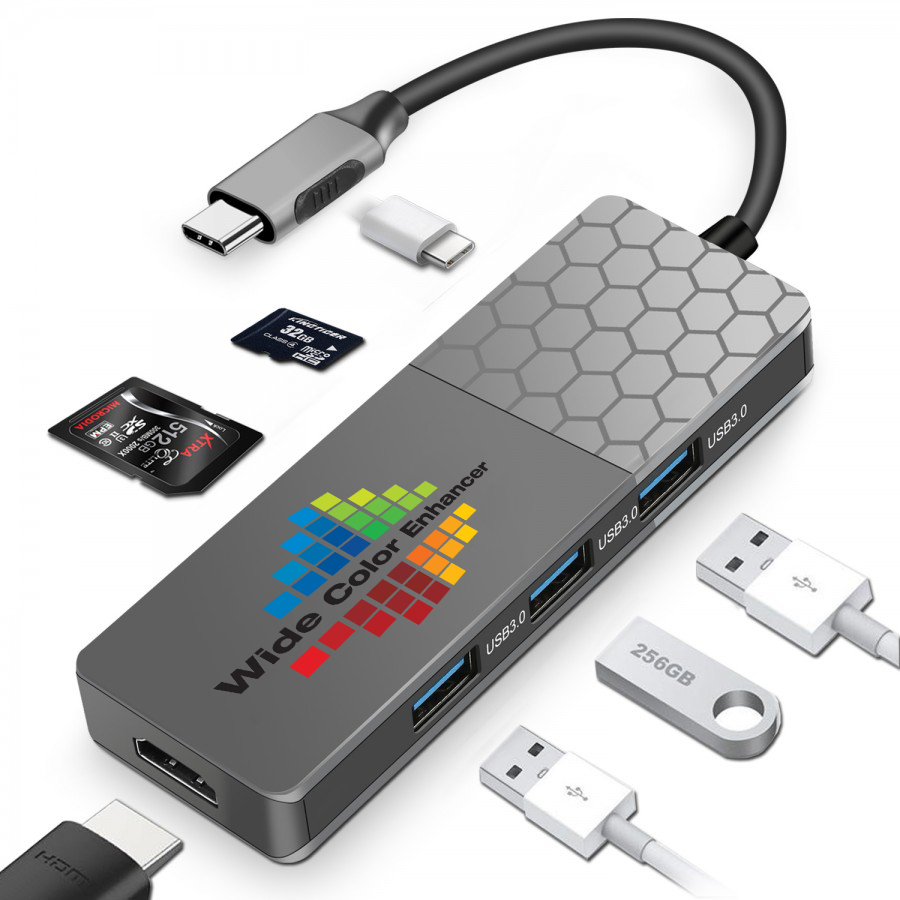 7-in-1 USB Type-C Hub – 4K HDMI, 3 USB 3.0 Ports, SD Card Reader & 87W PD Charging 1