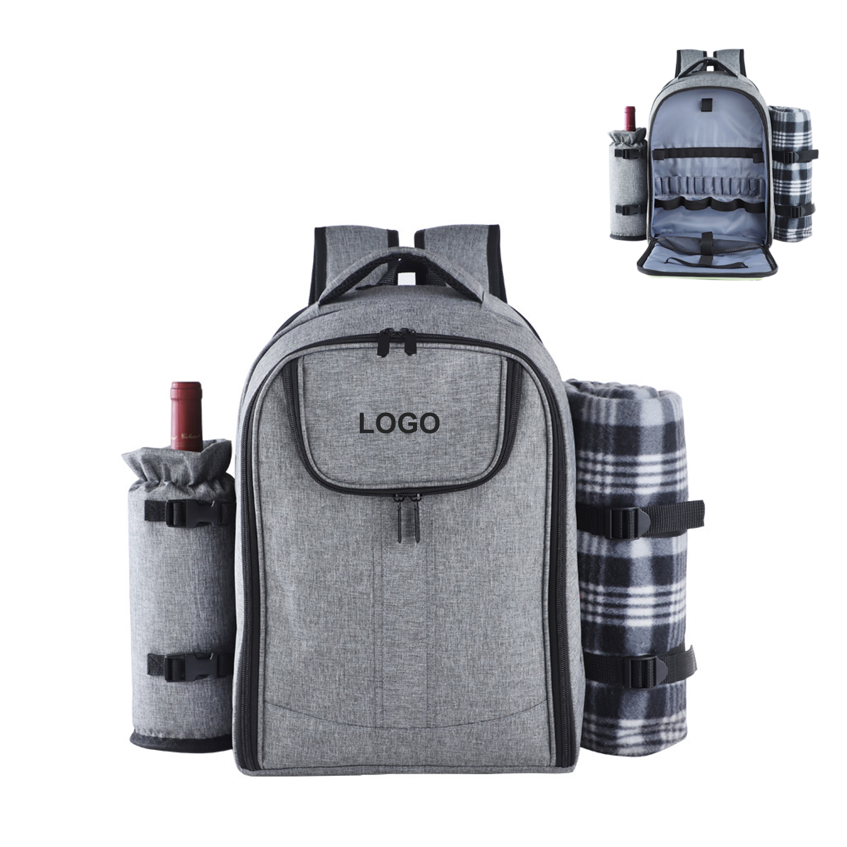 Large Picnic Backpack for 4 Person with Blanket (direct import) 2