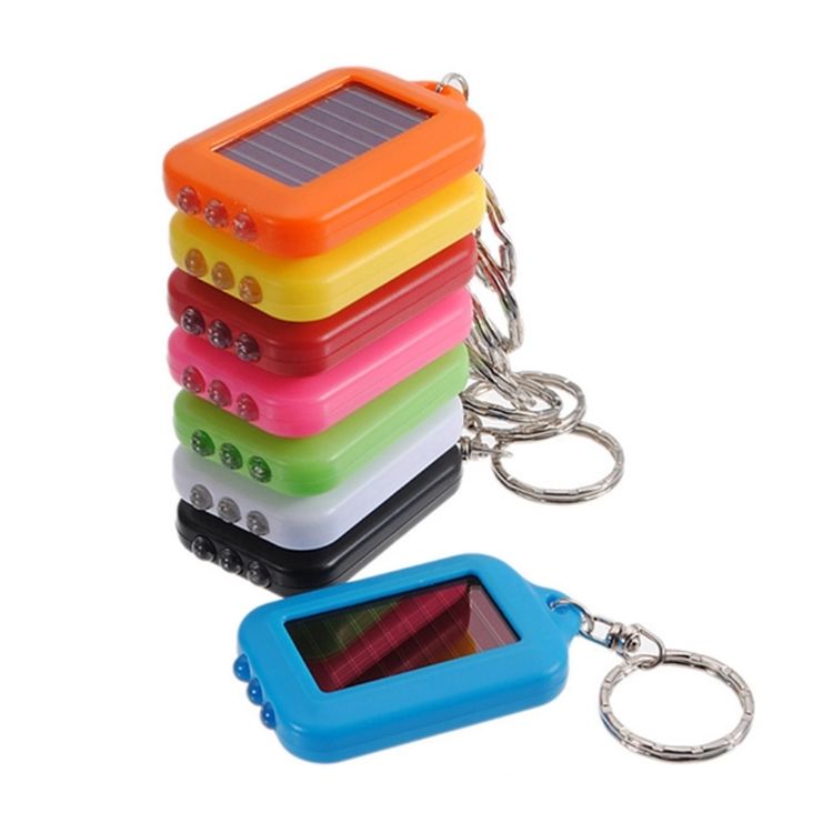 Solar-Powered Mini LED Flashlight Keychain 3