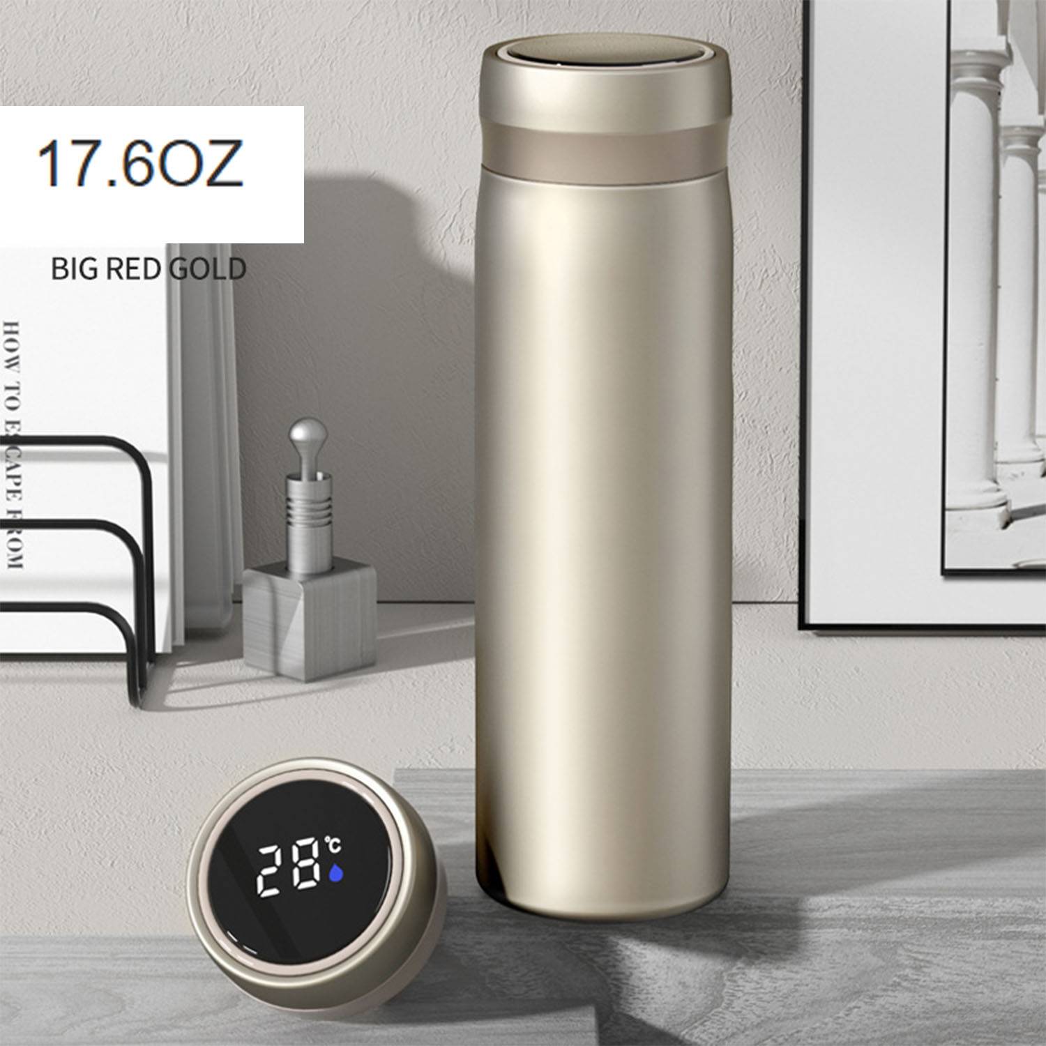 17.6oz Intelligent temperature display insulated bottle 8