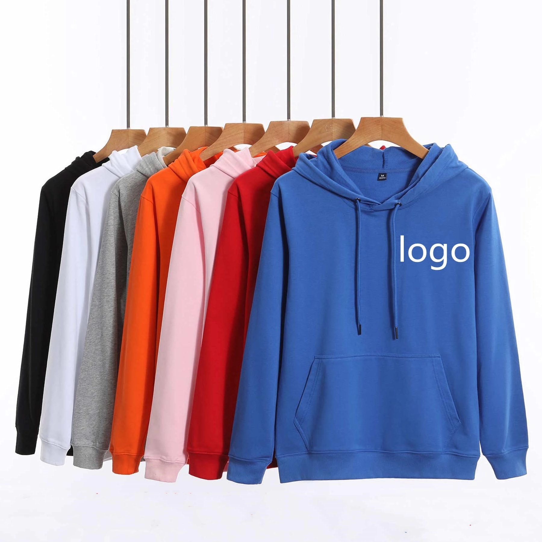 Unisex Women Men's 95% Cotton Casual Hooded Sweatshirt 2