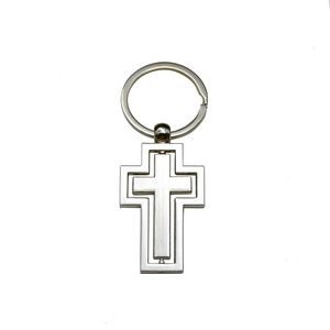 Alloy Rotatable Cross Keychain 7