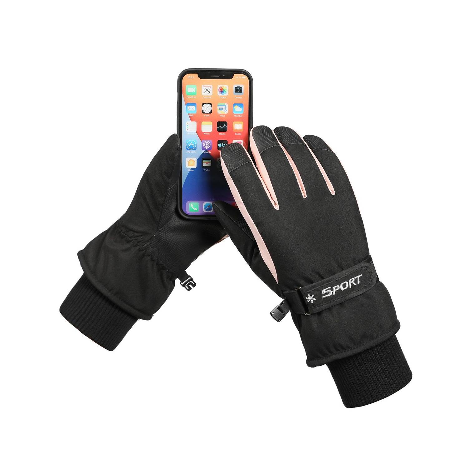 Polyester Waterproof Winter Ski Snow Gloves 3