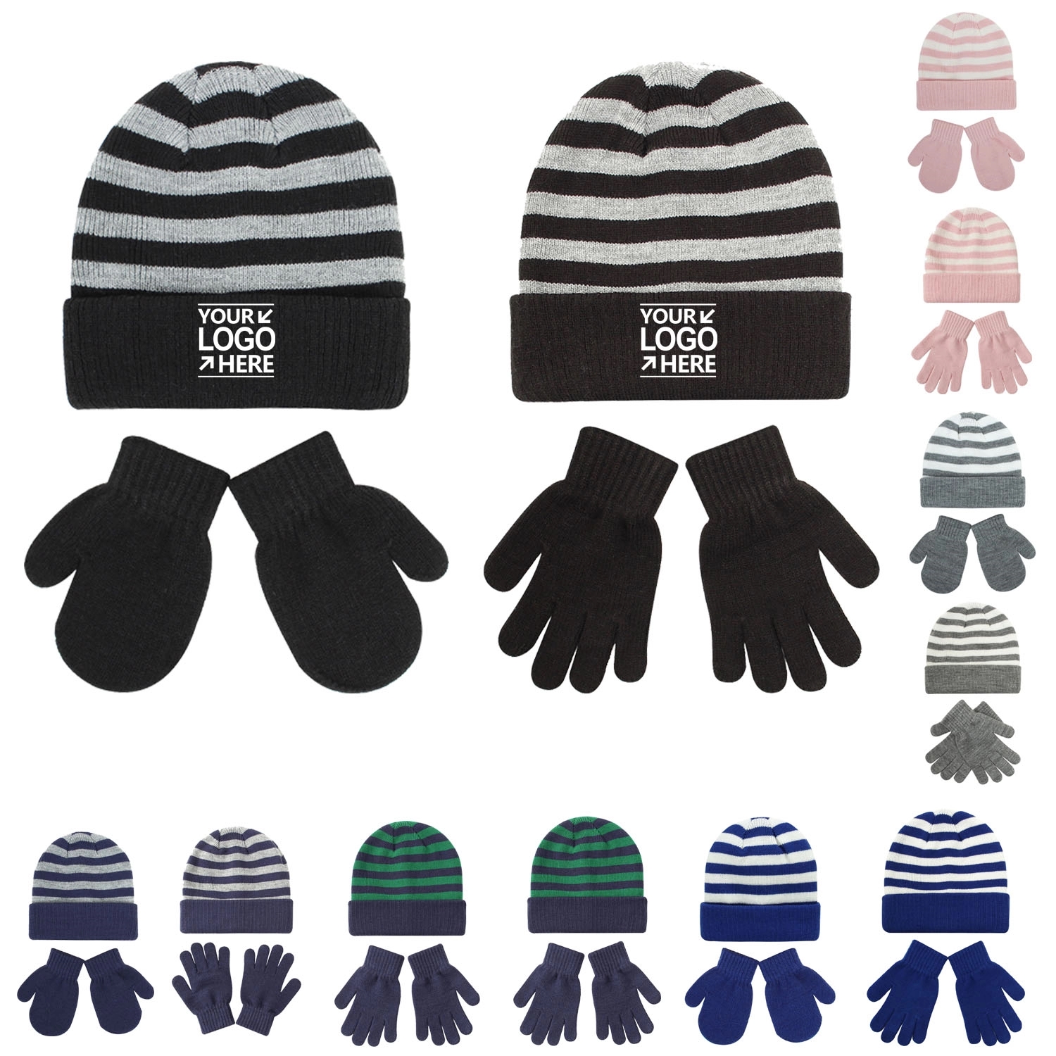 Toddler Hat and Gloves Set Girl Boys, Baby 1