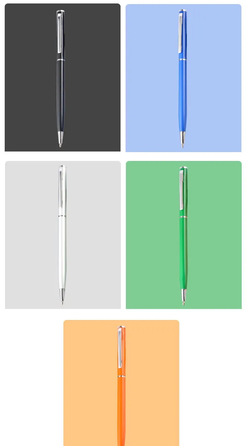 Metal slim ballpoint pen 5