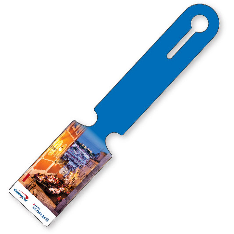 Econo Luggage Tag .010 White Plastic (1.63" x 8.44") Full Colour & Varnish