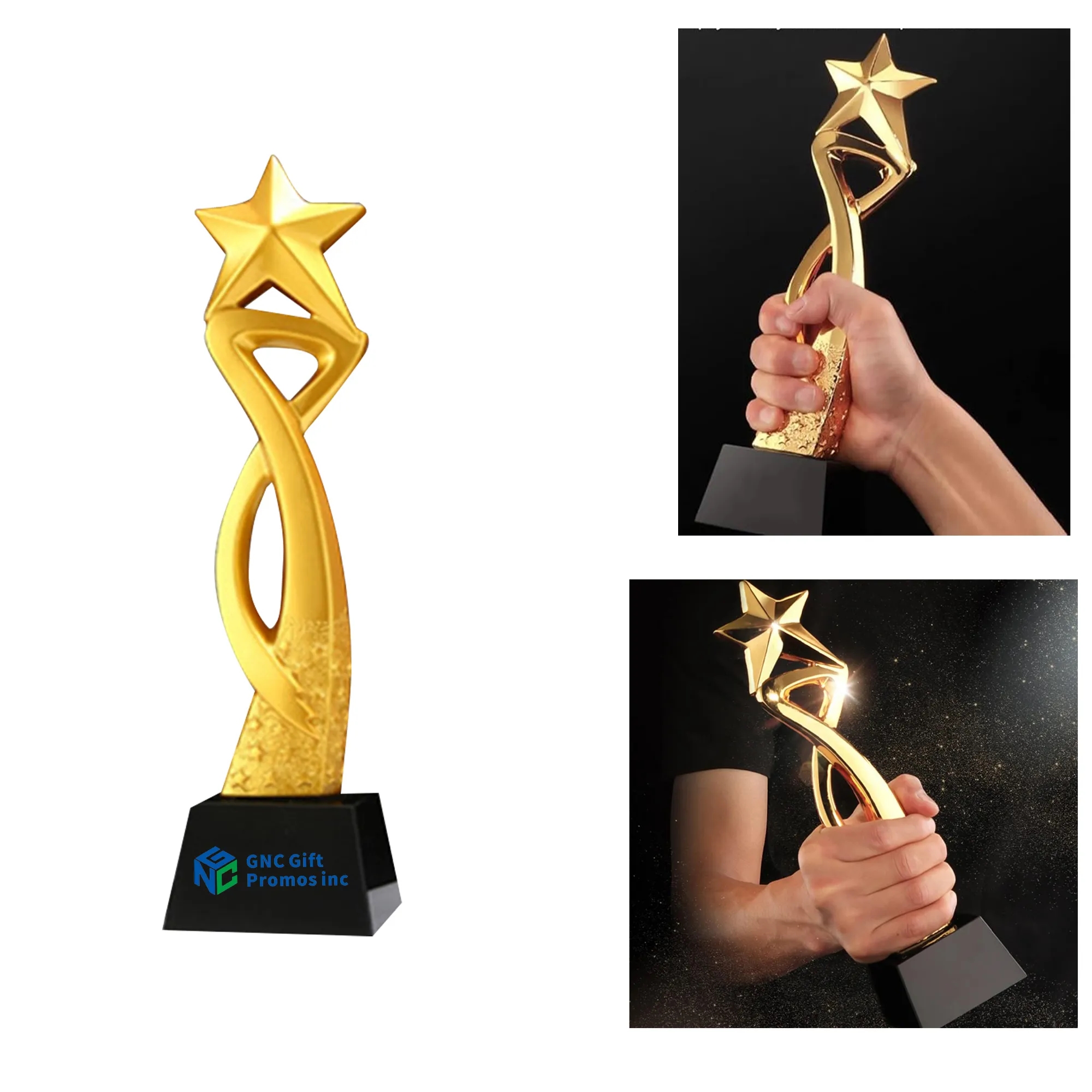 Resin Metal Medal Trophy Gold Color Coated 3