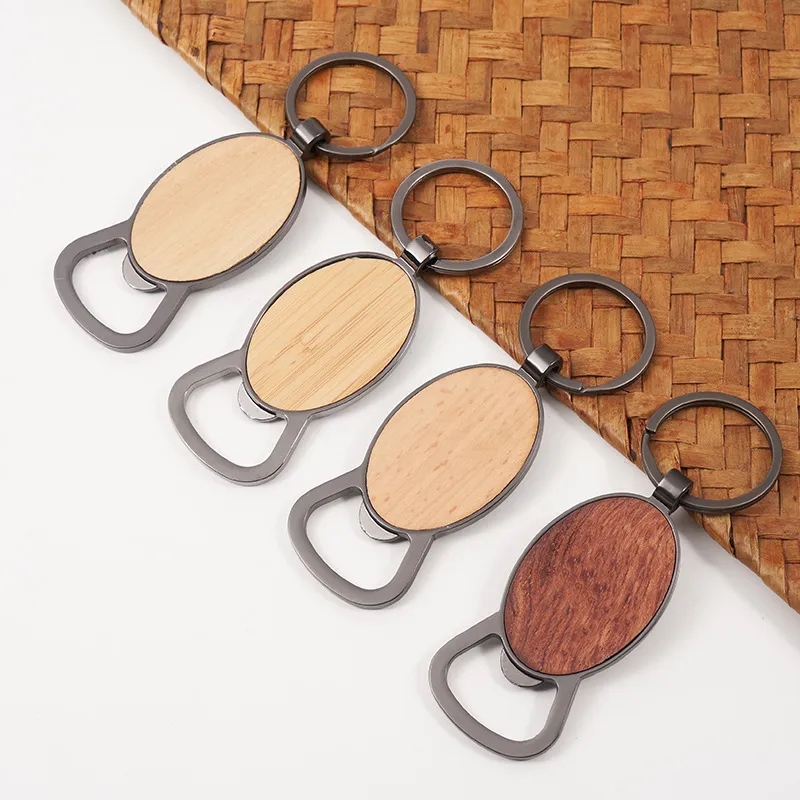 Natural Bamboo Opener Keyring 3