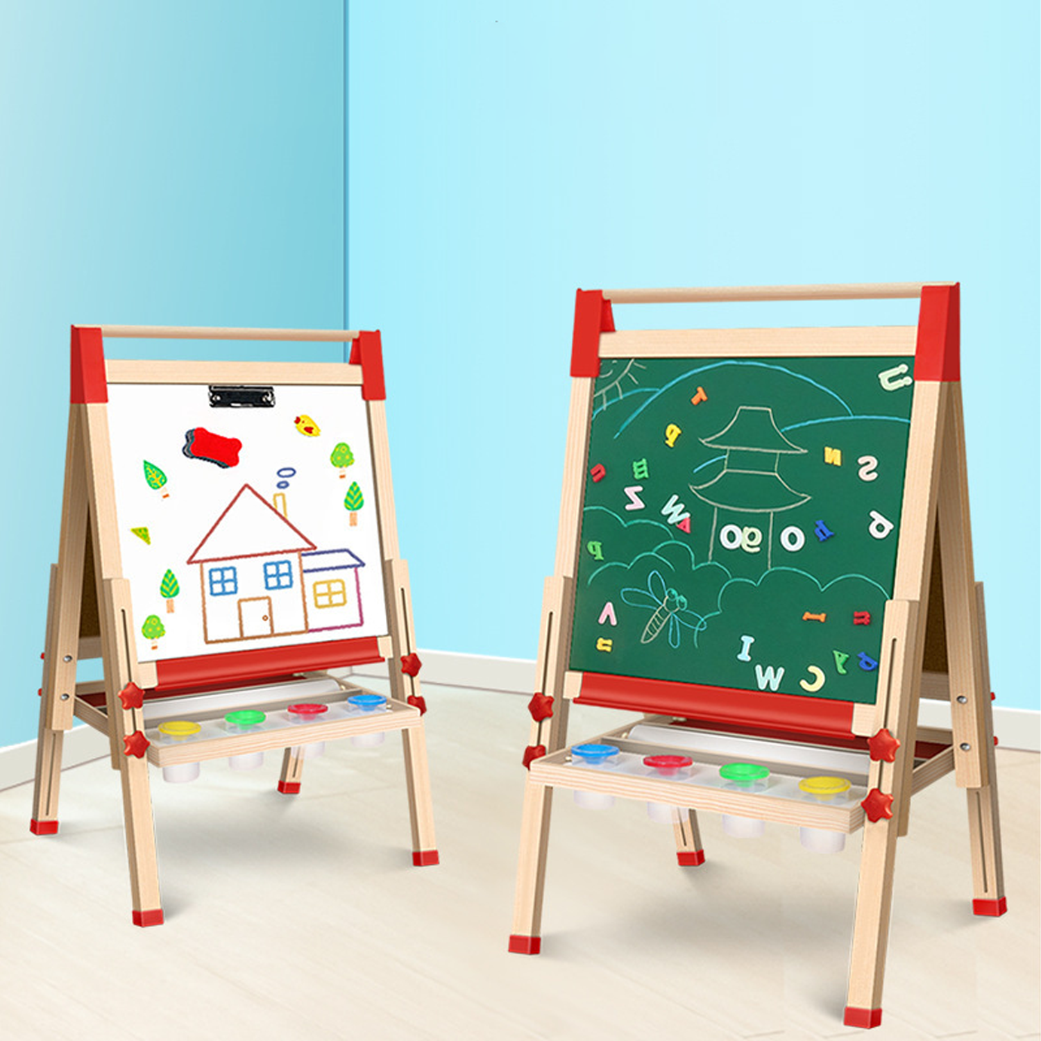 Double-sided Magnetic Erasable Easel Stand 8