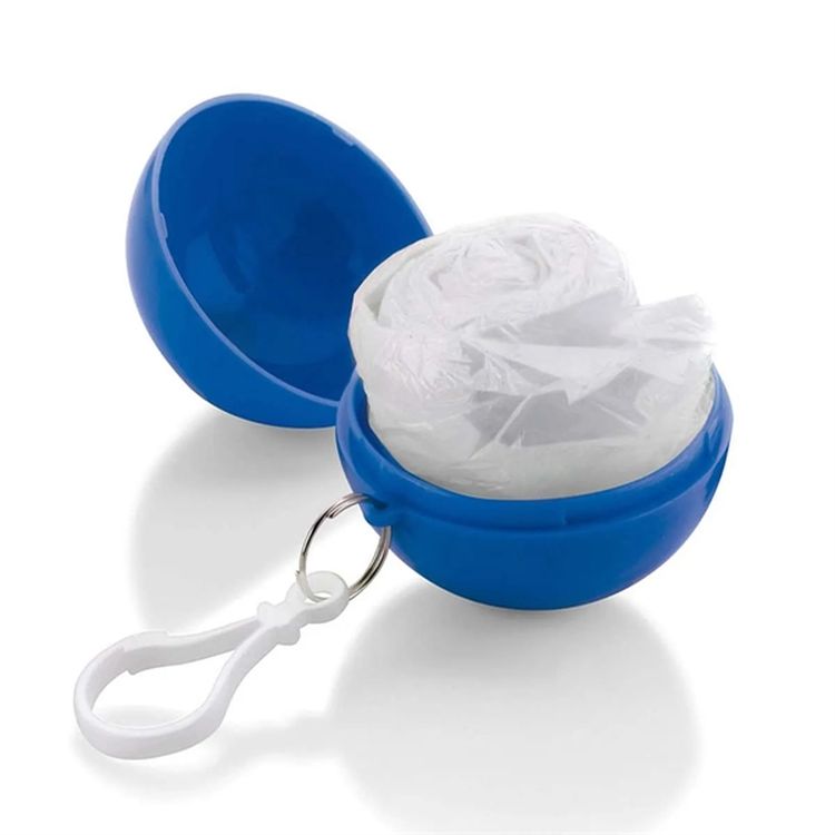 Portable Emergency Poncho Ball Keychain 3