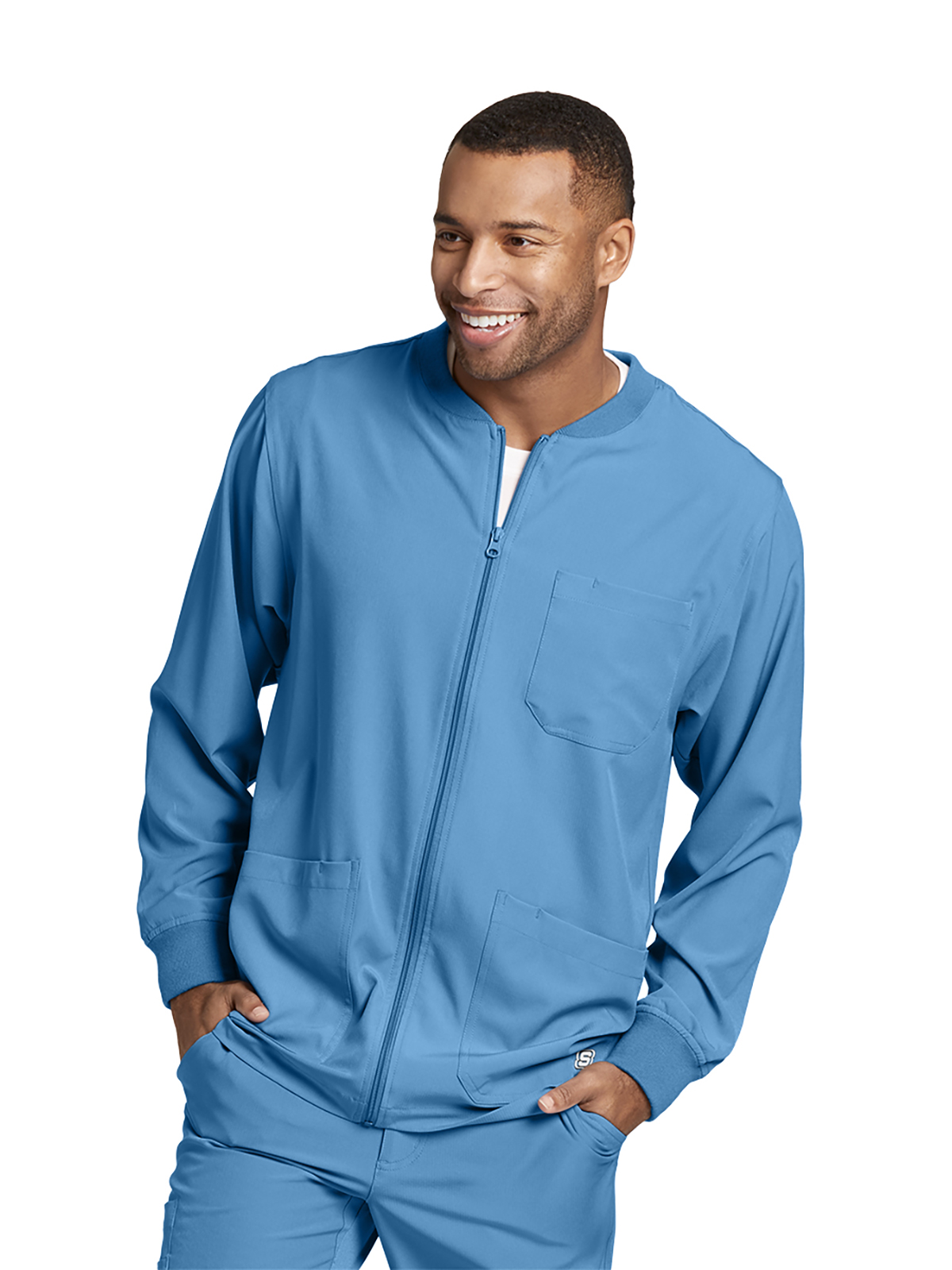Skechers - Men's Three-Pocket Zip-Up Structure Warm-Up Scrub Jacket 47