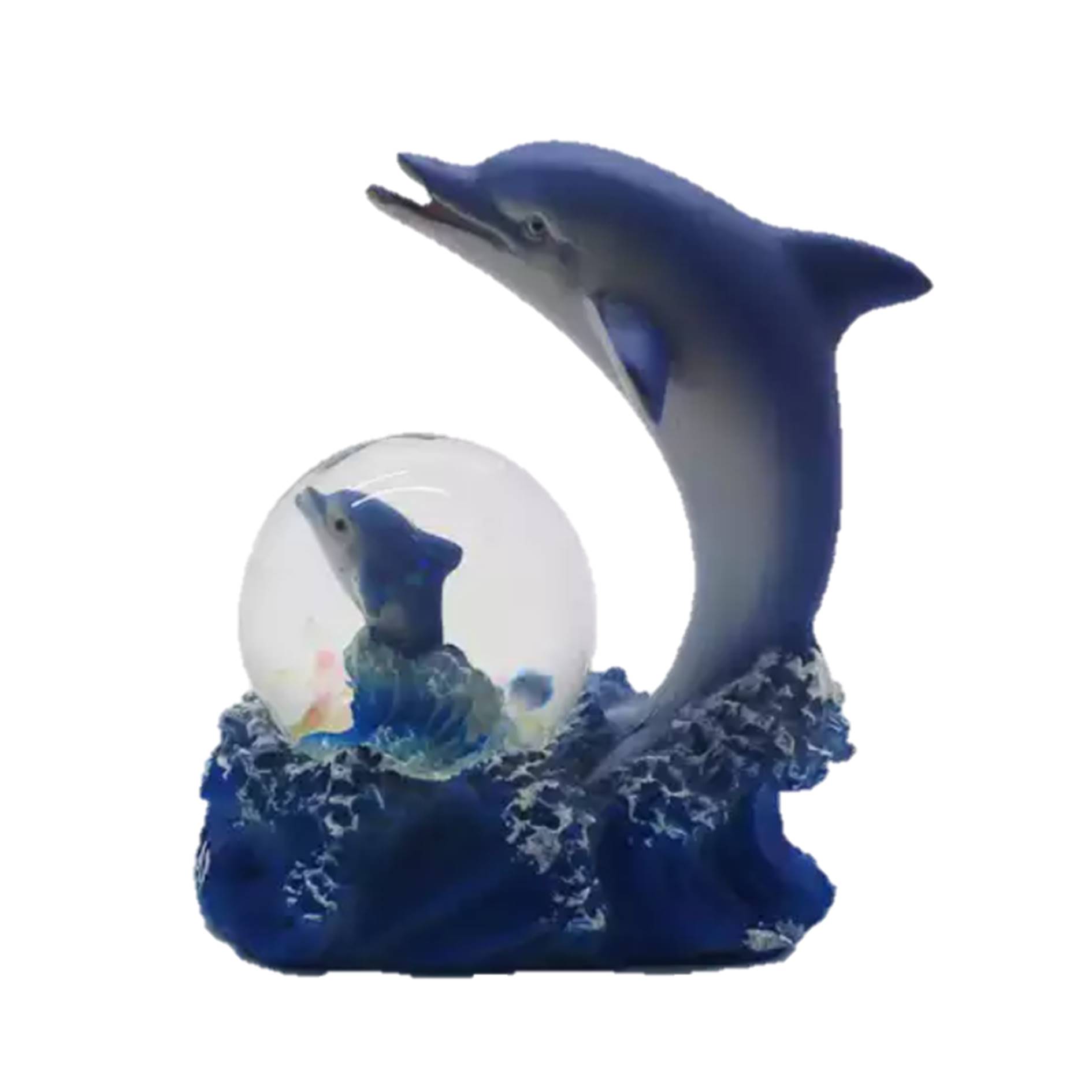 Custom Dolphin Snow Globe Ball Ornament 3