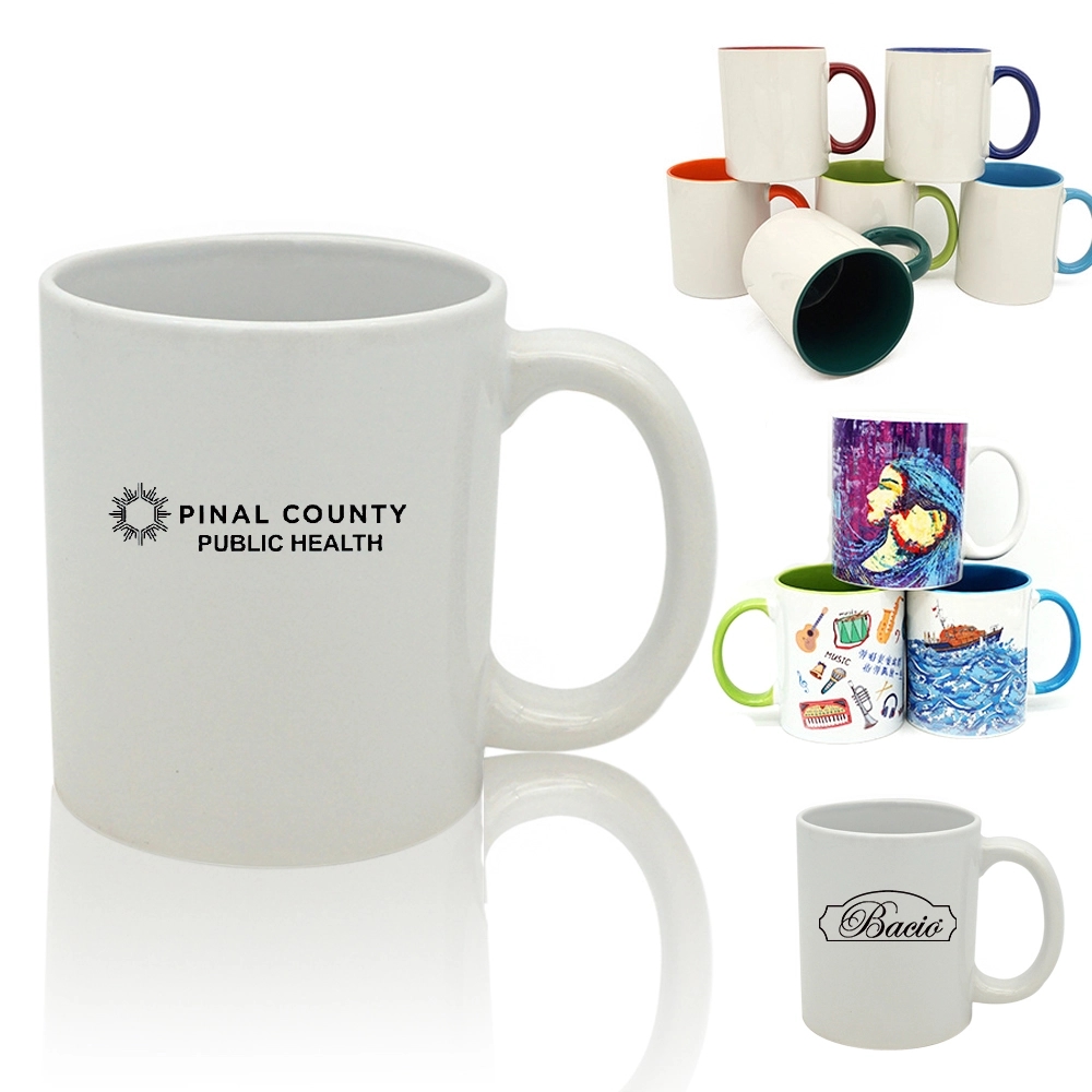 11OZ C Handle Coffee Ceramic Cups 2