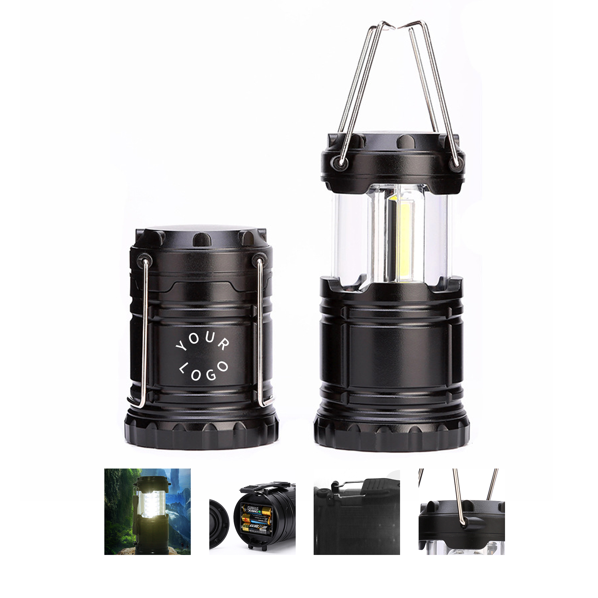 Collapsible Battery Lantern Compact Telescopic Light With Metal Handle 2