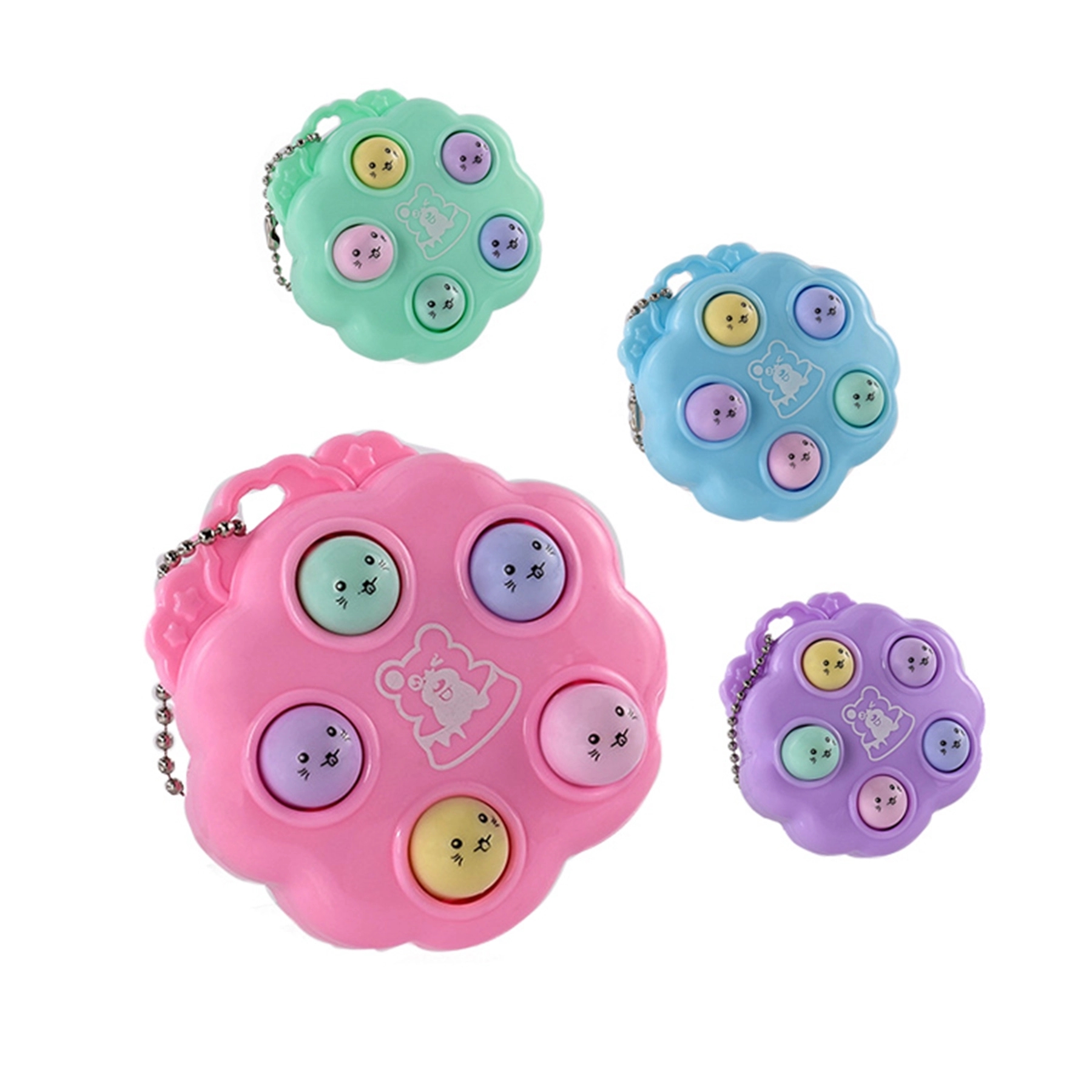 Colorful Push Pop Bubble Keychain Toy Pendant 22