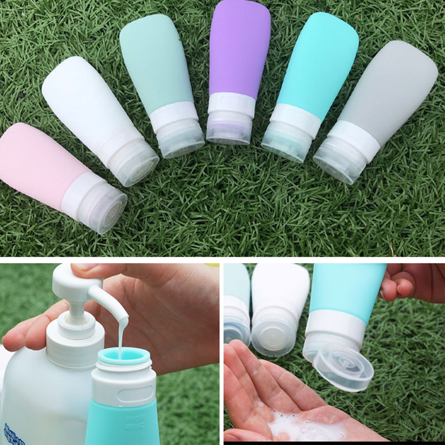 4 Pack Silicone Travel Toiletry Bottles 5