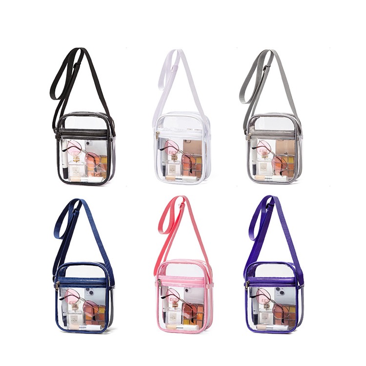 Small Clear PVC Stadium Bag Adjustable Strap Shoulder Bags 5