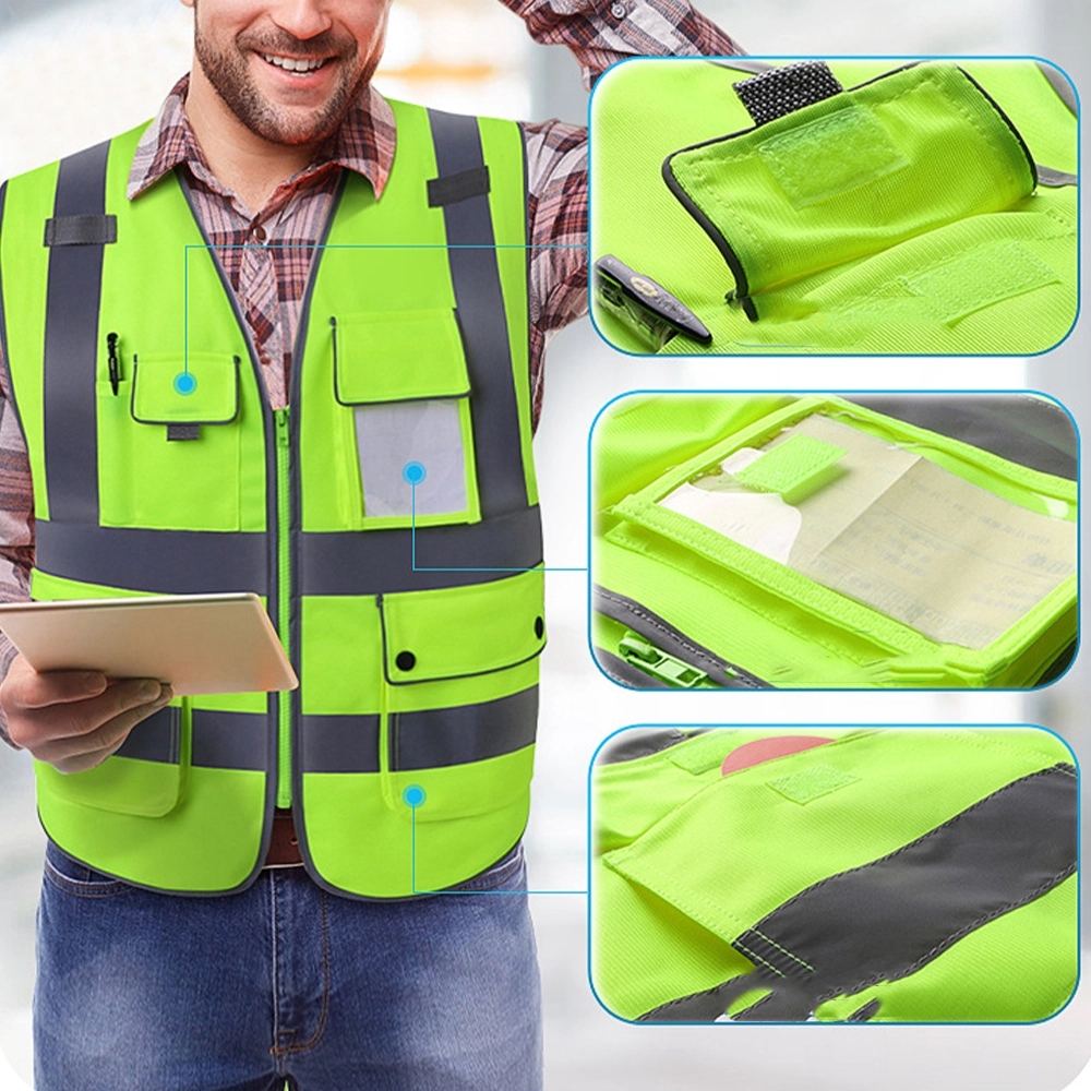 Multi Pockets High Visibility Safety Vest 5