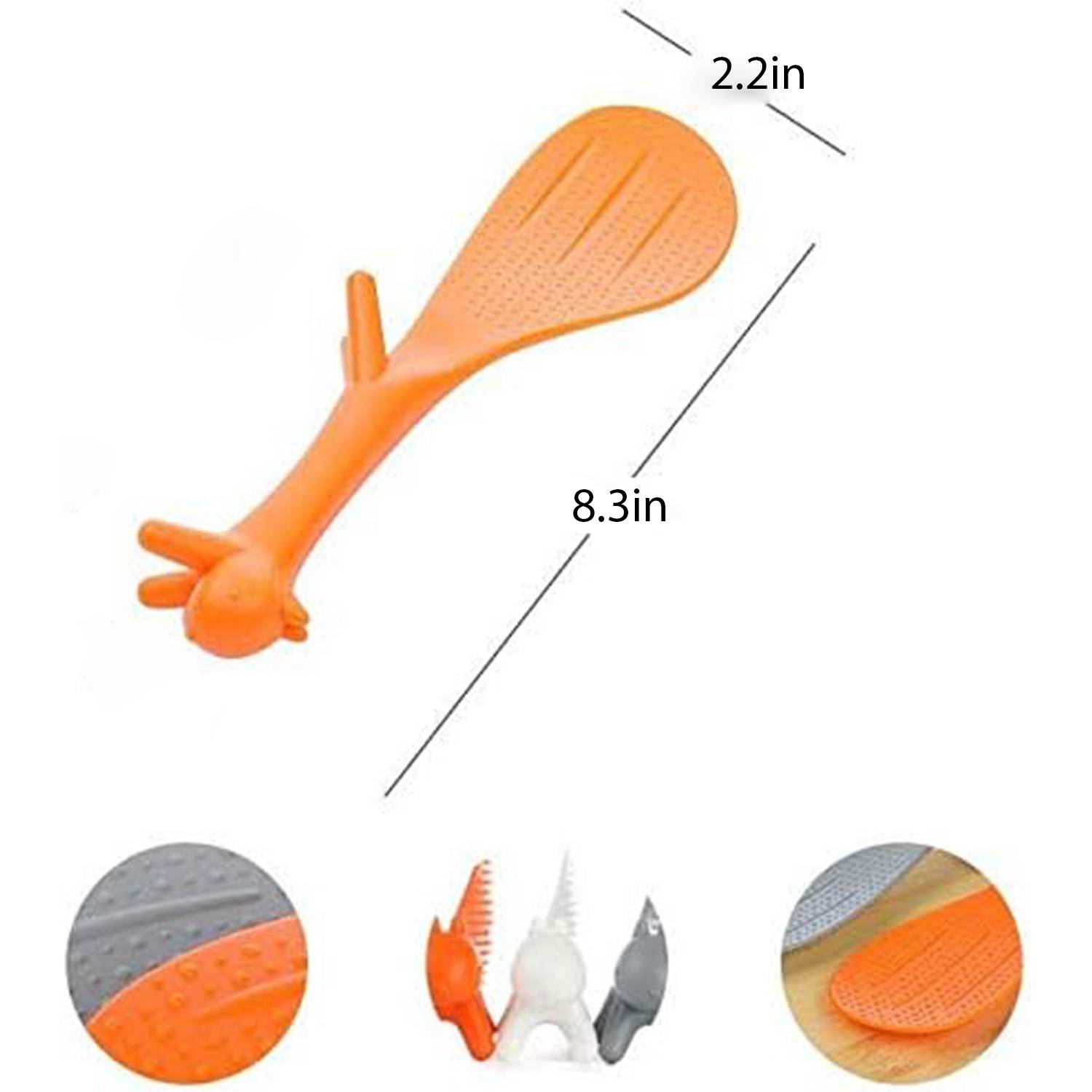 Cute Creative Squirrel Standing Non-Stick Table Lunch Spoon 3