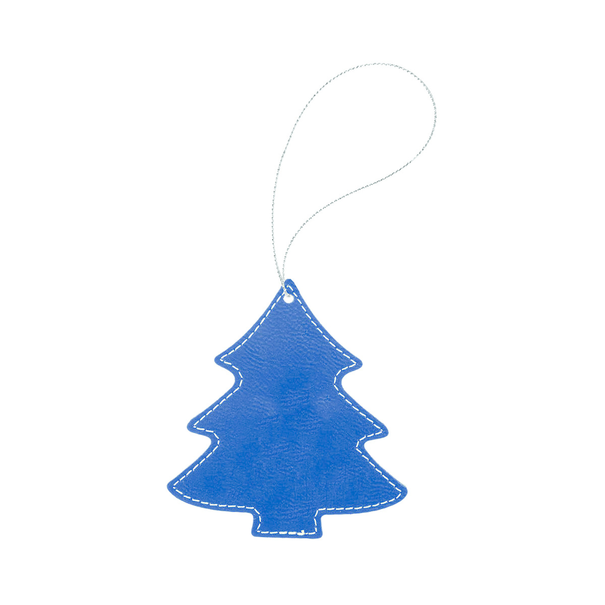 Blue/Silver Leatherette Tree Ornament 2