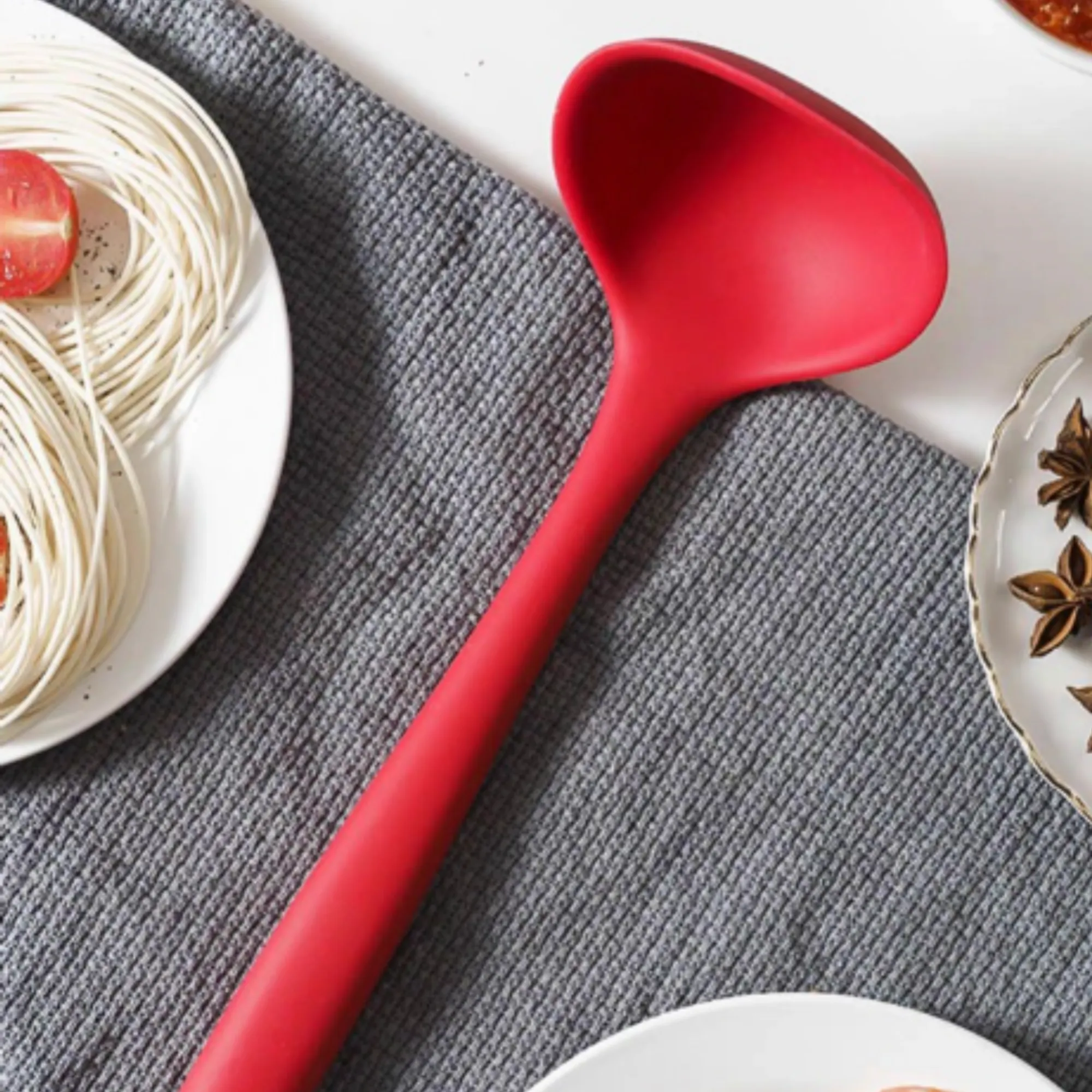 Colorful Food - grade Silicone Soup Spoons 3