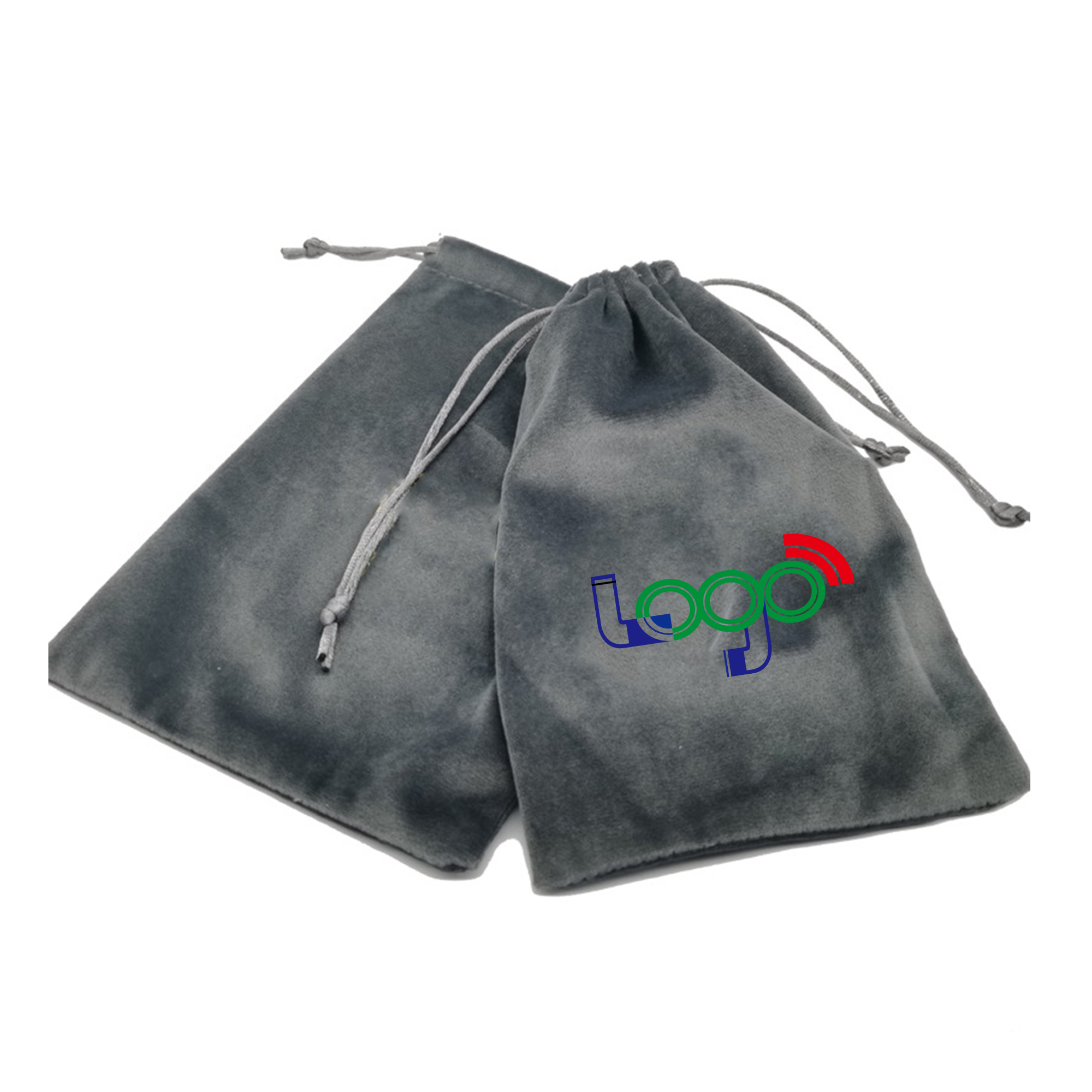 MOQ50 Velvet Drawstring Jewelry Pouch with Custom Logo 2
