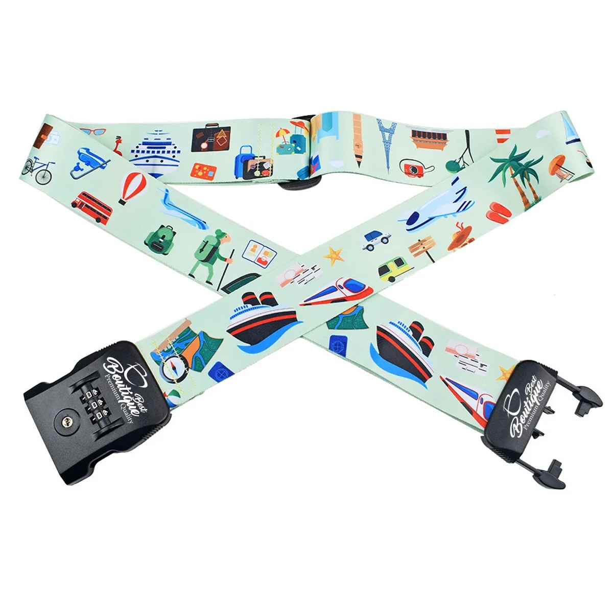 TSA Approved Polyster Luggage Strap With Password Lock 4