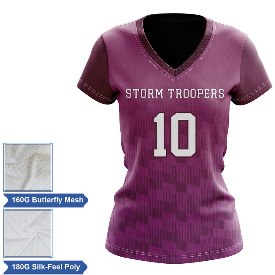 Women's Lightweight Sublimation Football Fanwear Jersey - Style 2 4