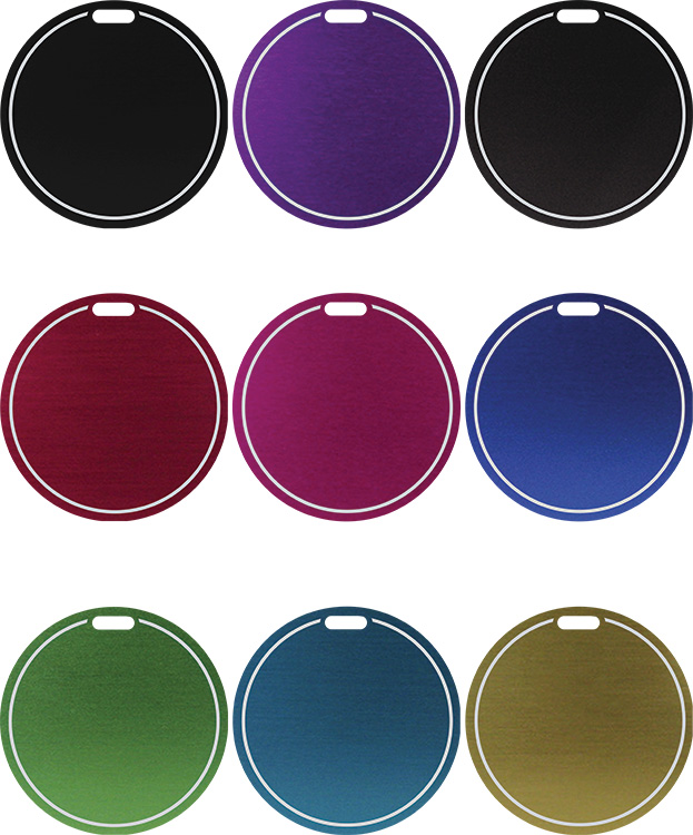 Laser engraved Round Bag Tags