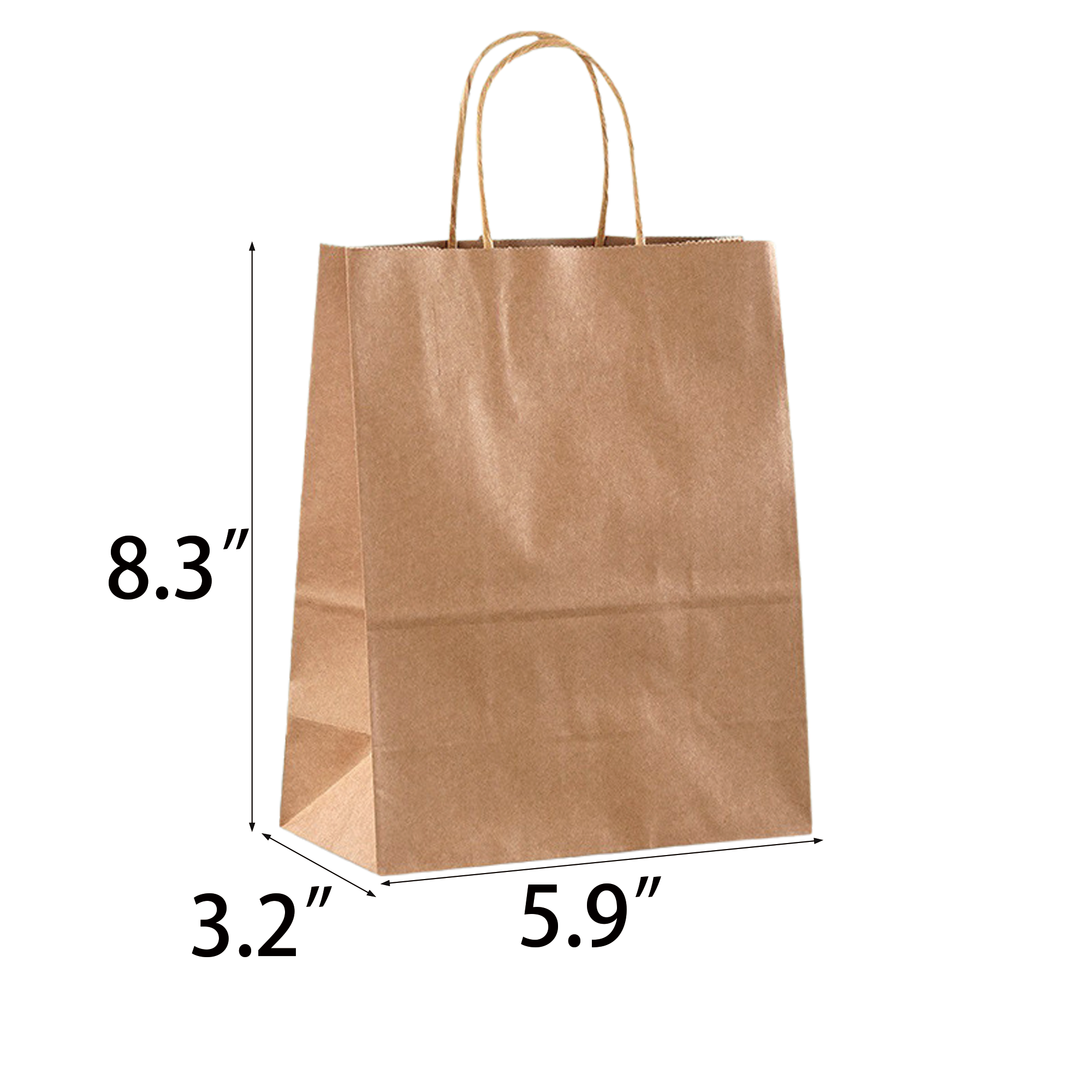 Mini Kraft Paper Shopper Tote Bag 3