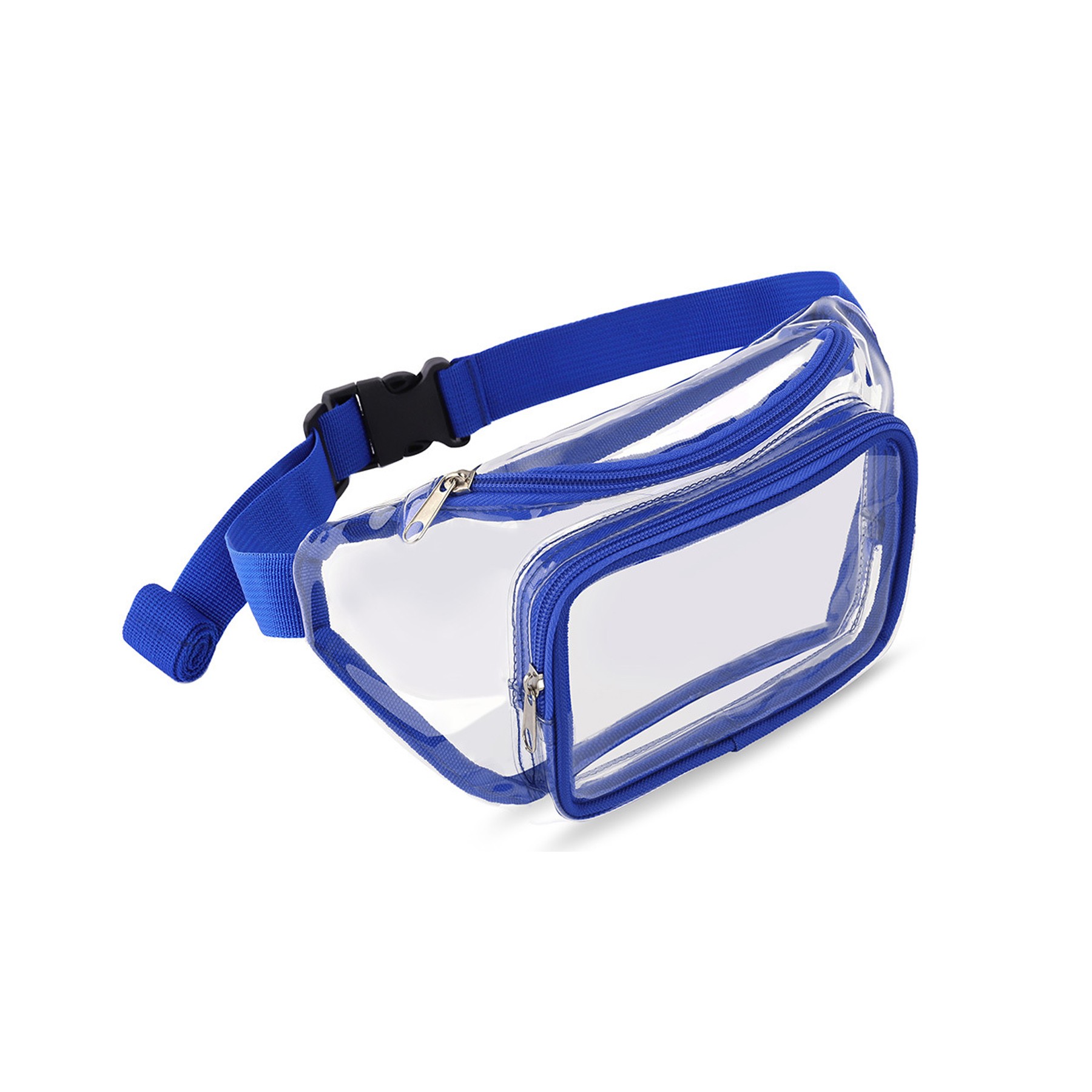 Unisex PVC Clear Fanny Pack With 2 Pockets 8