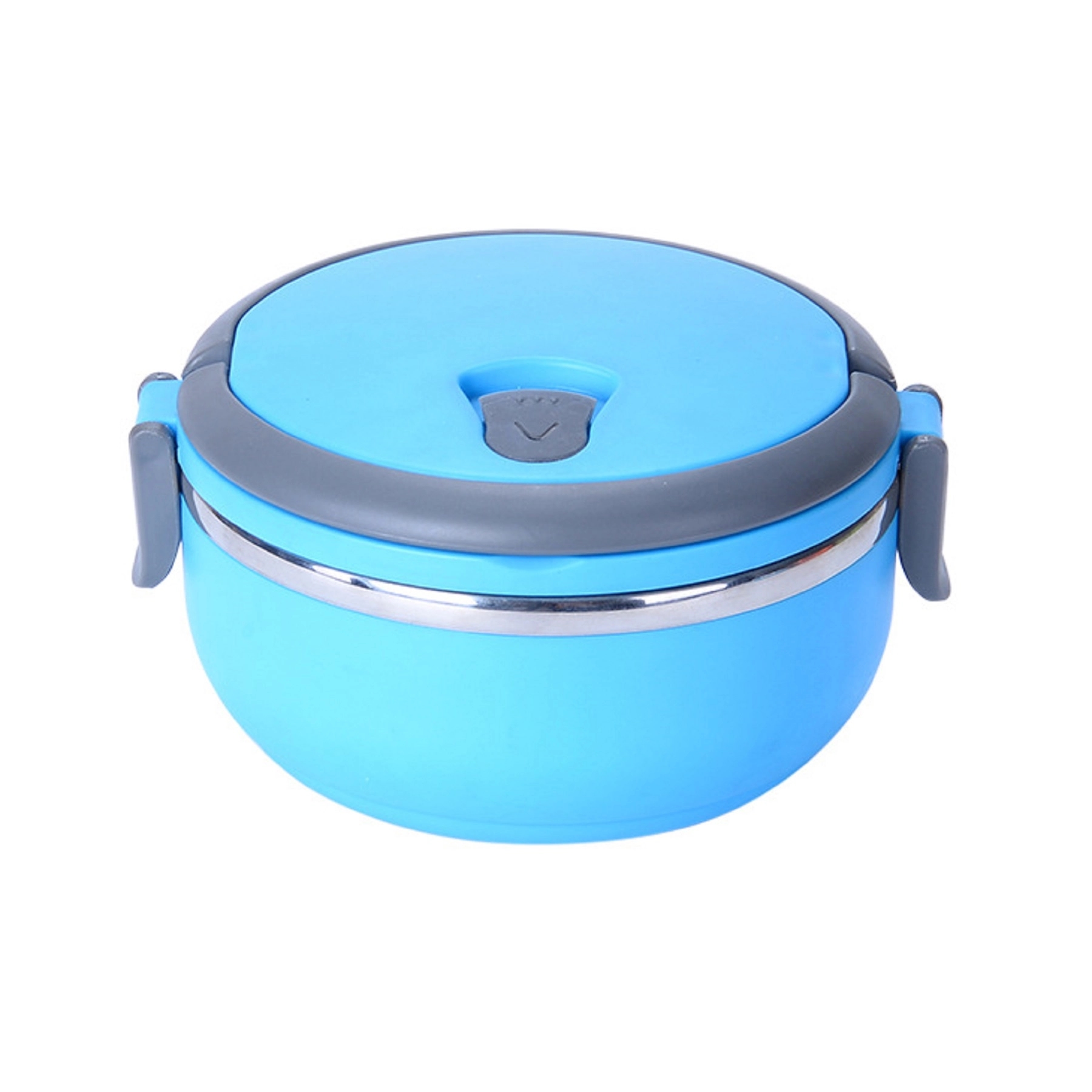 Round Shape Stainless Steel Lunch Box with Lock 9