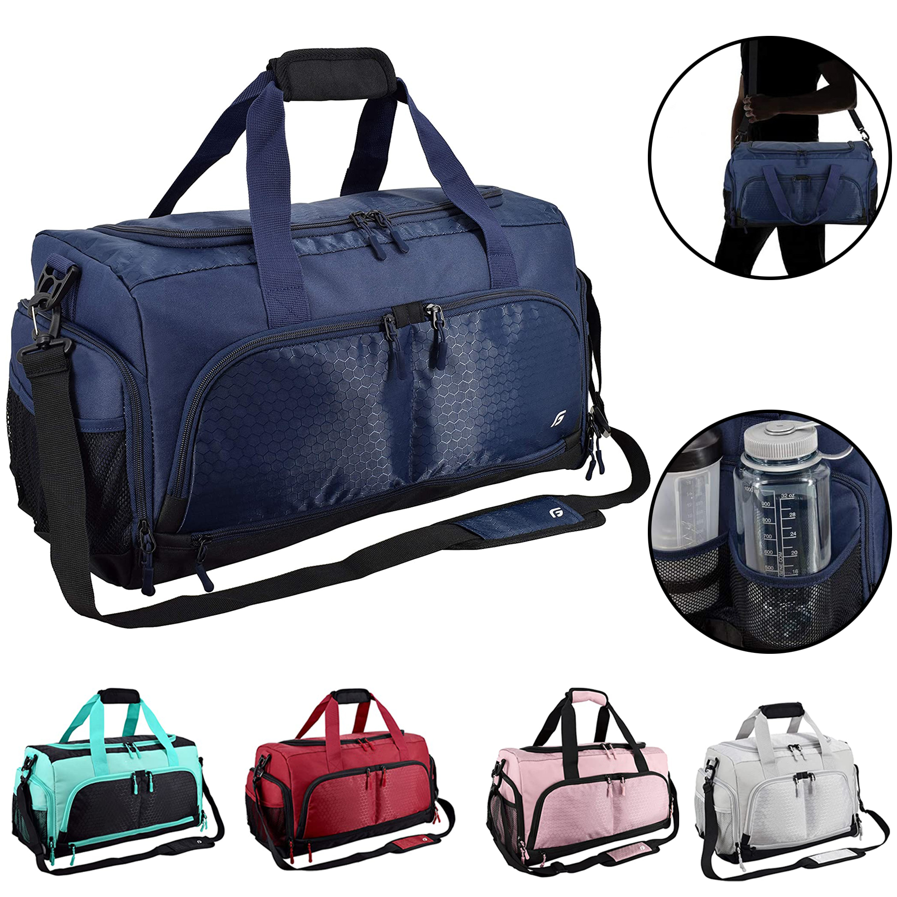 Gym Bag Duffel with 10 Optimal Compartments 2