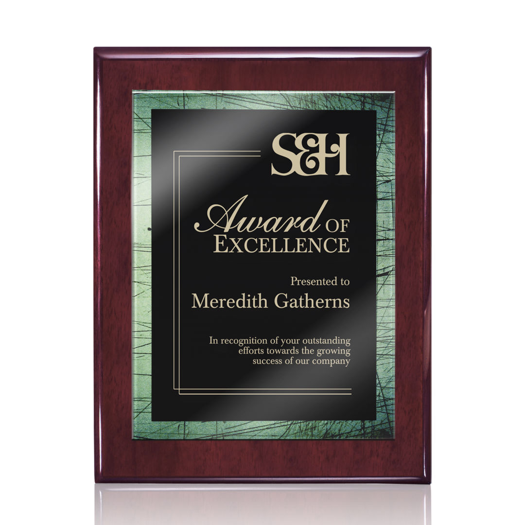 Oakleigh/Caprice Plaque - Rosewood/Green 6