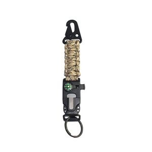 Versatile Rope Key Chain With Whistle And Flint 20
